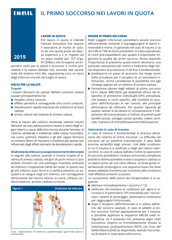 Primo soccorso lavori in quota